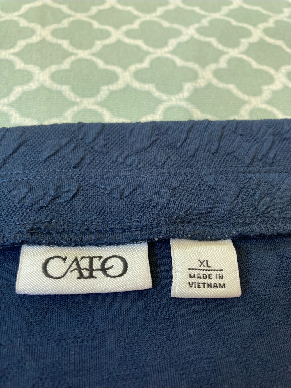 Cato Navy Leopard Pattern Pull On Pencil Skirt XL - Picture 3 of 6